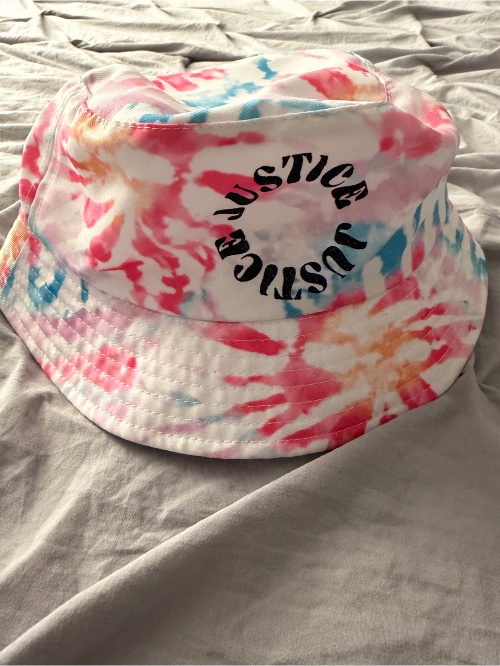 Justice Tie-Dye Bucket Hat in Pink, Blue & Orange